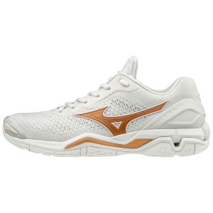 Mizuno Wave Stealth V Womens Handball Shoes Canada - White